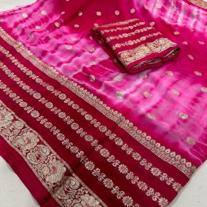 V0020-pure viscose georgetee shibori saree