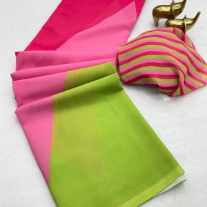 V0008-pure georgetee digital print saree