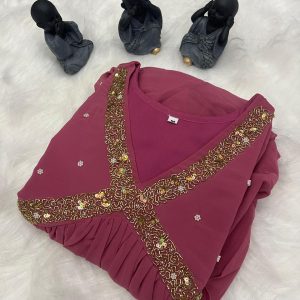 AnarkaliV0001-alia cut maggam workanarkali in georgetee fabric