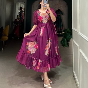 FrockV0002-floral maxi dress