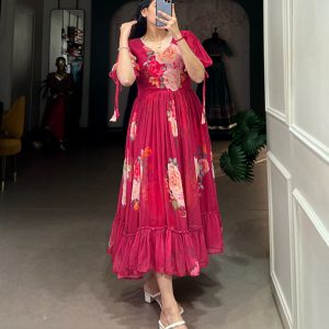 FrockV0003-floral maxi dress