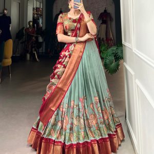 Lehanga set V0007 - semi stitched dola silk set