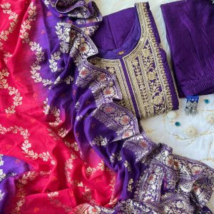 Sets V0009-flared anarkali with dupatta set