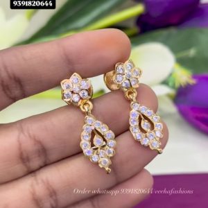 V33 - pure panchaloham gold copy earrings