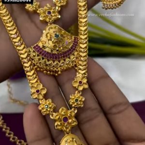 V70 - 916 polish nacklace with earrings combo set for bridal