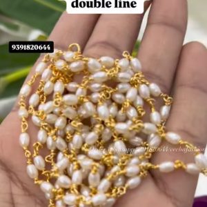 V46 - double line pearl chain
