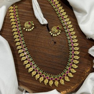 V808 -  most trending treditional mango haram neckset