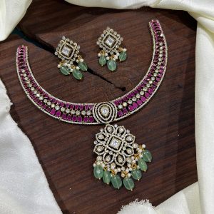 V843 - premium quality party wear neckset