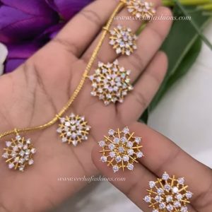 V909 - premium quality diamond replica neckset