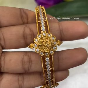 V990 - gold replica party wear openable kada