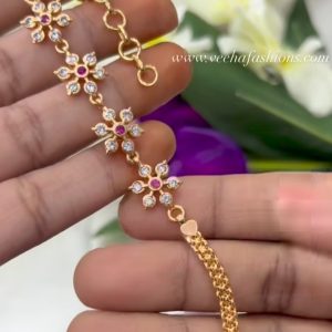 V988 - pure panchaloham flower design bracelet