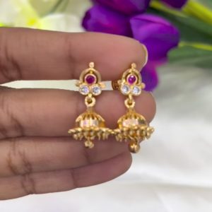 V989 - pure panchaloham jhumkas