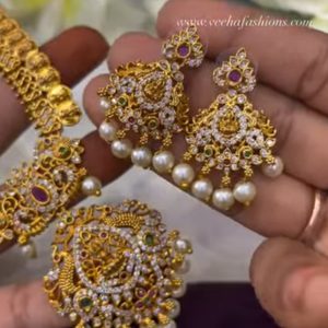 V985 - premium quality lakshmi kaasu long haram neckset