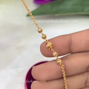 V980 - beautiful gold replica daily wear ball design bracelet