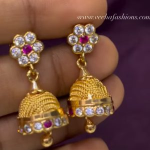 V945 - pure panchaloham medium size jumkas