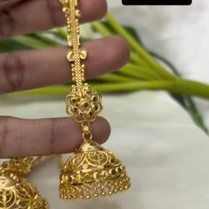 V109 - premium quality gold replica jhumkas with mattilu