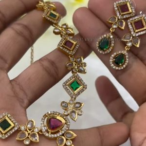 V930 - beautiful multi stone neckset for occasion wear