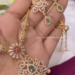 V925 - premium quality festival wear peacock design neckset
