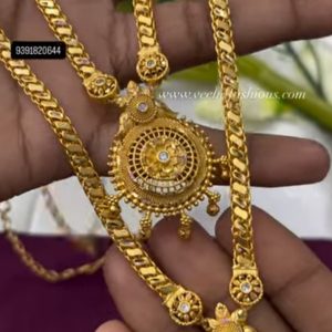 V95 - 916 polish one gram gold gold replica set of 2 nacklaces