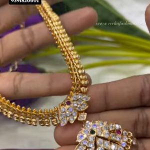 V77 - pure panchaloham nacklace multicolour Nanu patti