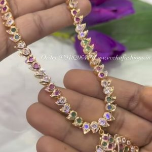 V116 - pure panchaloham multicolour nacklace