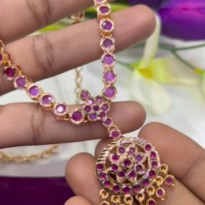 V115 - pure panchaloham ruby nacklace
