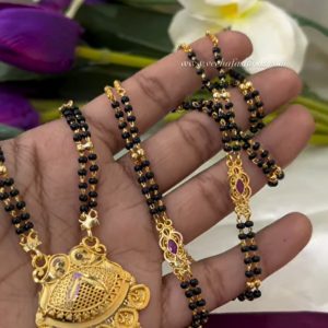 V71 - 916 polish blackbead long chain 30inches