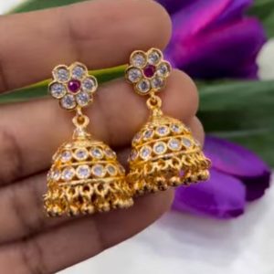 V011- pure panchaloham jhumkas