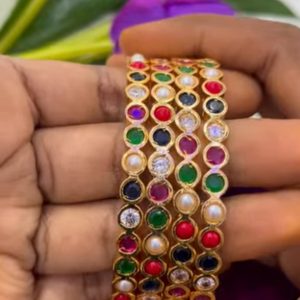 V74 - premium quality navaratna bangles