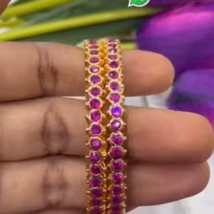 V082 - high quality pure panchaloham bangles(2 bangles)