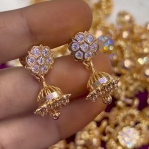 V0107 - high quality pure panchaloham jhumkas