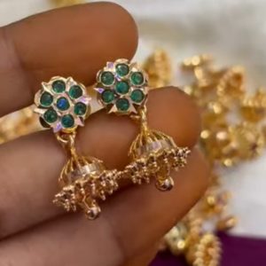 V0110- pure panchaloham detachable jhumka earrings