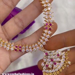 V0113 - pure panchaloham dimond replica necklace