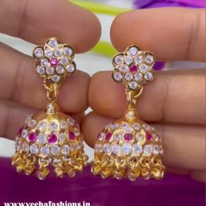 V0120 - high quality pure panchaloham jhumka earrings