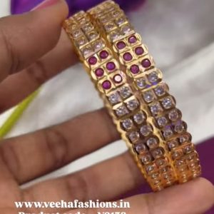V0138 - pure panchaloham double line bangels (2 bangels)