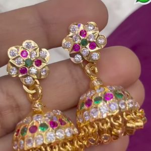 V0143 - High quality pure panchaloham jhumka earrings