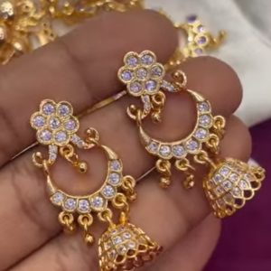 V0144 - pure panchaloham chandbali earrings