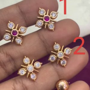 V0148 - pure panchaloham dimond replica stud earrings