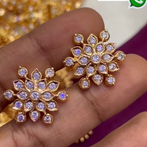 V0150 - pure panchaloham dimond replica stud earrings