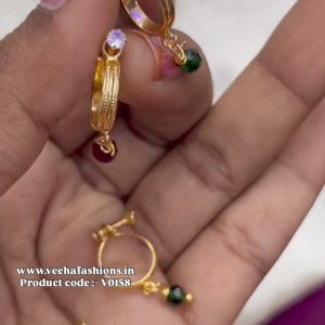 V0158 - high quality kids bali 2in1 earrings