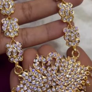 V0163 - high quality pure panchaloham swan design long haram