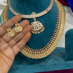 V0210 -  Dussehra special set pure panchaloham combo set