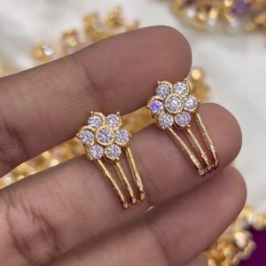 V0176 - pure panchaloham dimond replica j-type earrings