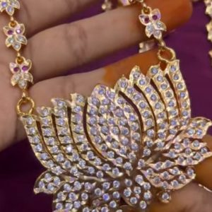 V0186 - High quality pure panchaloham long haram with big size pendant(30 inches)