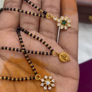 V0189 - 3 black beads combo set (18 inces)