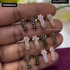 V0193 - pure panchaloham j-type earrings combo (2 sets)