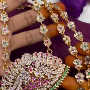 V0195 - pure panchaloham long haram with big size pendant